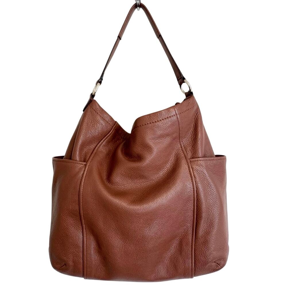 COACH Chicago Gallery Park Pebbled Leather Hobo Crossbody Bag in Brown Crossbody - Picture 2 of 15